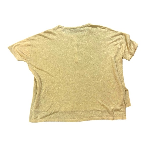 Skull Cashmere 100% Linen Penenlope Henley Top Honey Natural Flax Sz L - Picture 2 of 5